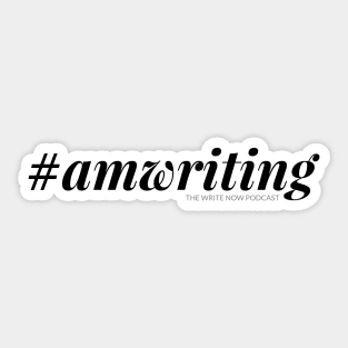 #amwriting - black ink Sticker
